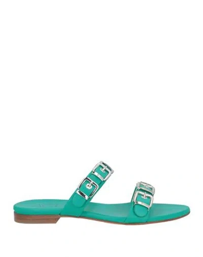 Agl Attilio Giusti Leombruni Agl Woman Sandals Green Size 8 Leather