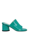 Agl Attilio Giusti Leombruni Agl Woman Sandals Green Size 10 Leather In Green