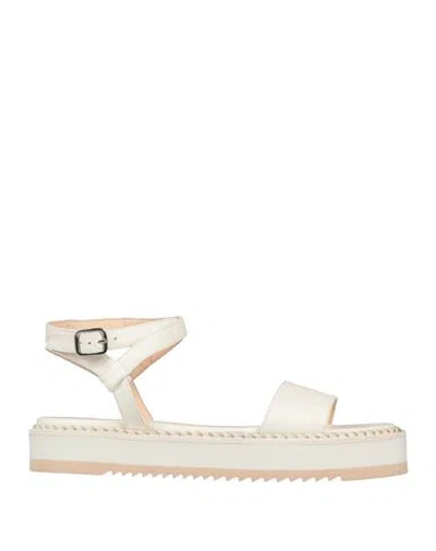 Agl Attilio Giusti Leombruni Agl Woman Sandals Ivory Size 12 Leather In White