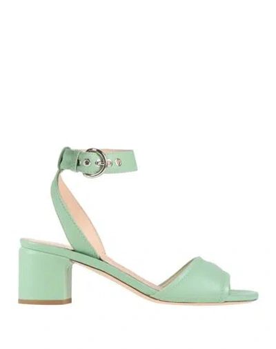 Agl Attilio Giusti Leombruni Agl Woman Sandals Light Green Size 7.5 Soft Leather