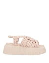 Agl Attilio Giusti Leombruni Alice Leather Platform Sandals In Pink
