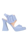 Agl Attilio Giusti Leombruni Agl Woman Sandals Lilac Size 8 Leather In Purple