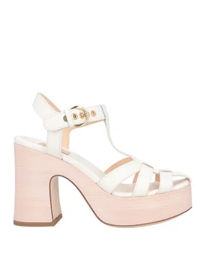 Agl Attilio Giusti Leombruni Agl Woman Sandals Off White Size 8 Leather