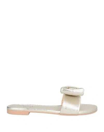 Agl Attilio Giusti Leombruni Agl Woman Sandals Platinum Size 8 Leather In Grey