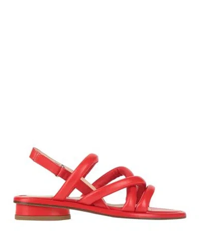 Agl Attilio Giusti Leombruni Agl Woman Sandals Red Size 8 Leather