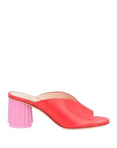 Agl Attilio Giusti Leombruni Agl Woman Sandals Red Size 8 Leather