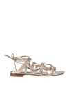 Agl Attilio Giusti Leombruni Agl Woman Sandals Silver Size 11 Soft Leather In Silver