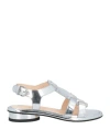 Agl Attilio Giusti Leombruni Agl Woman Sandals Silver Size 5 Leather In Silver