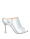 Agl Attilio Giusti Leombruni Agl Woman Sandals Silver Size 7.5 Leather In Silver