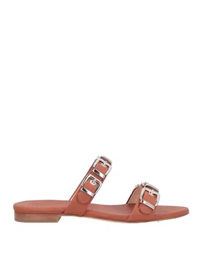 Agl Attilio Giusti Leombruni Agl Woman Sandals Tan Size 8 Leather In Brown