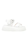 Agl Attilio Giusti Leombruni Agl Woman Sandals White Size 8 Leather
