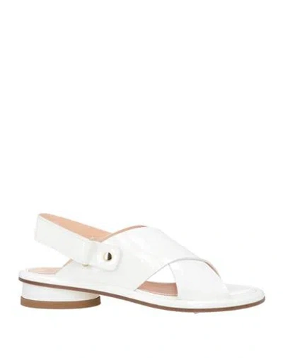 Agl Attilio Giusti Leombruni Agl Woman Sandals White Size 10 Leather
