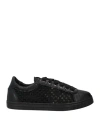 Agl Attilio Giusti Leombruni Agl Woman Sneakers Black Size 8 Leather, Textile Fibers