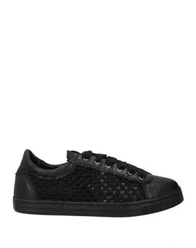 Agl Attilio Giusti Leombruni Agl Woman Sneakers Black Size 8 Leather, Textile Fibers