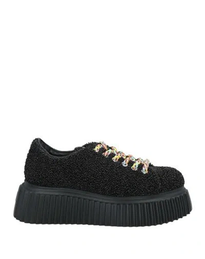 Agl Attilio Giusti Leombruni Agl Woman Sneakers Black Size 7.5 Textile Fibers