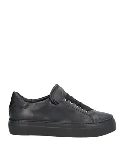 Agl Attilio Giusti Leombruni Agl Woman Sneakers Black Size 8 Leather