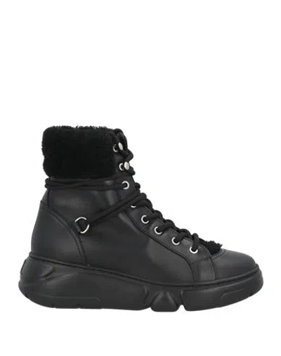 Agl Attilio Giusti Leombruni Agl Woman Sneakers Black Size 8 Leather