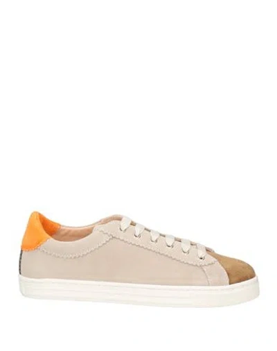 Agl Attilio Giusti Leombruni Agl Woman Sneakers Camel Size 8 Leather In Beige