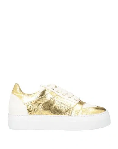 Agl Attilio Giusti Leombruni Agl Woman Sneakers Gold Size 11 Leather