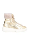 Agl Attilio Giusti Leombruni Agl Woman Sneakers Gold Size 8 Leather