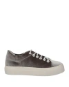 Agl Attilio Giusti Leombruni Agl Woman Sneakers Grey Size 7.5 Textile Fibers, Leather In Brown