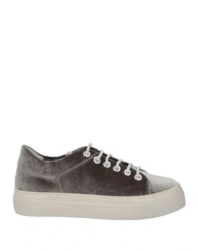 Agl Attilio Giusti Leombruni Agl Woman Sneakers Grey Size 7.5 Textile Fibers, Leather In Gray