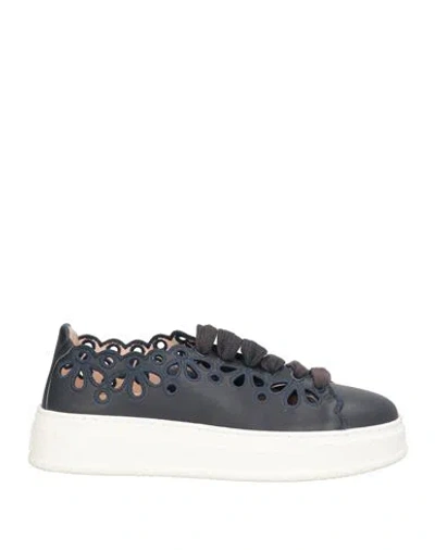 Agl Attilio Giusti Leombruni Agl Woman Sneakers Midnight Blue Size 6 Leather