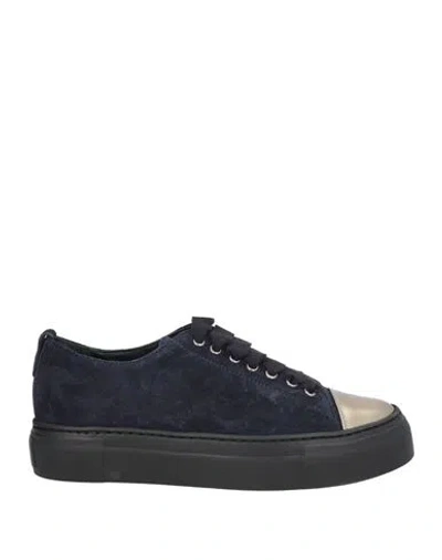 Agl Attilio Giusti Leombruni Agl Woman Sneakers Midnight Blue Size 7.5 Leather