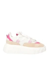 Agl Attilio Giusti Leombruni Agl Woman Sneakers Off White Size 7.5 Leather, Textile Fibers In Off White