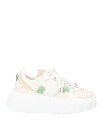 Agl Attilio Giusti Leombruni Agl Woman Sneakers Off White Size 8 Leather, Textile Fibers