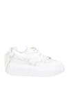 Agl Attilio Giusti Leombruni Agl Woman Sneakers White Size 11 Leather, Textile Fibers