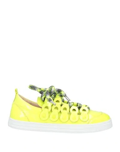 Agl Attilio Giusti Leombruni Agl Woman Sneakers Yellow Size 8 Leather