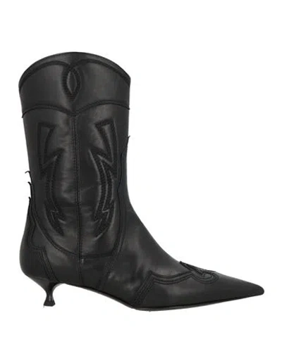 Agl Attilio Giusti Leombruni Agl X Kristen Mc Menamy Woman Ankle Boots Black Size 8 Leather