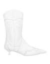 Agl Attilio Giusti Leombruni Agl X Kristen Mc Menamy Woman Ankle Boots White Size 8 Leather