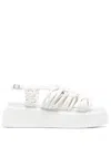 Agl Attilio Giusti Leombruni Alice 65mm Flatform Sandals In Weiss
