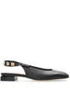 Agl Attilio Giusti Leombruni Sling-back Angie L Spike In Black Leather With Studs In Black