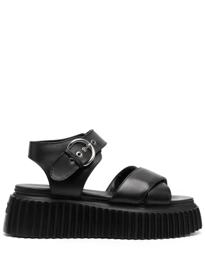 Agl Attilio Giusti Leombruni Aurora Platform Sandals In Black