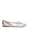 Agl Attilio Giusti Leombruni Ballerine Milly Precious In Silver Leather In Silver
