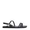 Agl Attilio Giusti Leombruni Black Flat Sandals With Straps