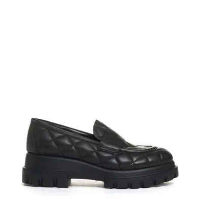 Agl Attilio Giusti Leombruni Black Matelasse Moccasin