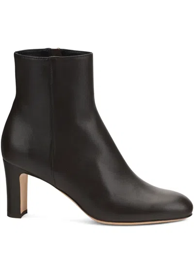 Agl Attilio Giusti Leombruni Block-heel Leather Ankle Boots In Brown