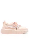 Agl Attilio Giusti Leombruni Blondie Grid Platform Sneakers In Pink
