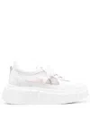 Agl Attilio Giusti Leombruni Agl Blondie Sneaker In White Leather And Technical Fabric In White
