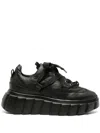 Agl Attilio Giusti Leombruni Blondie Leather Chunky Sneakers In Black