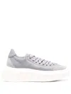 Agl Attilio Giusti Leombruni Blondie Ties Leather Sneakers In Grey