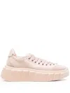 Agl Attilio Giusti Leombruni Blondie Ties Leather Sneakers In Pink