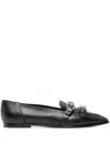 Agl Attilio Giusti Leombruni Buckle-detail Pointed-top Loafers In Black