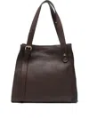 Agl Attilio Giusti Leombruni Textured Brown Leather Shopping Ghauco Handbag In Brown