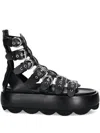 Agl Attilio Giusti Leombruni Buckle-embellished Platform Heeled Sandals In Multi