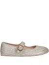Agl Attilio Giusti Leombruni Buckle-fastening Ballet Flats In Gold